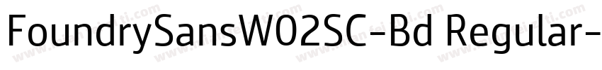 FoundrySansW02SC-Bd Regular字体转换